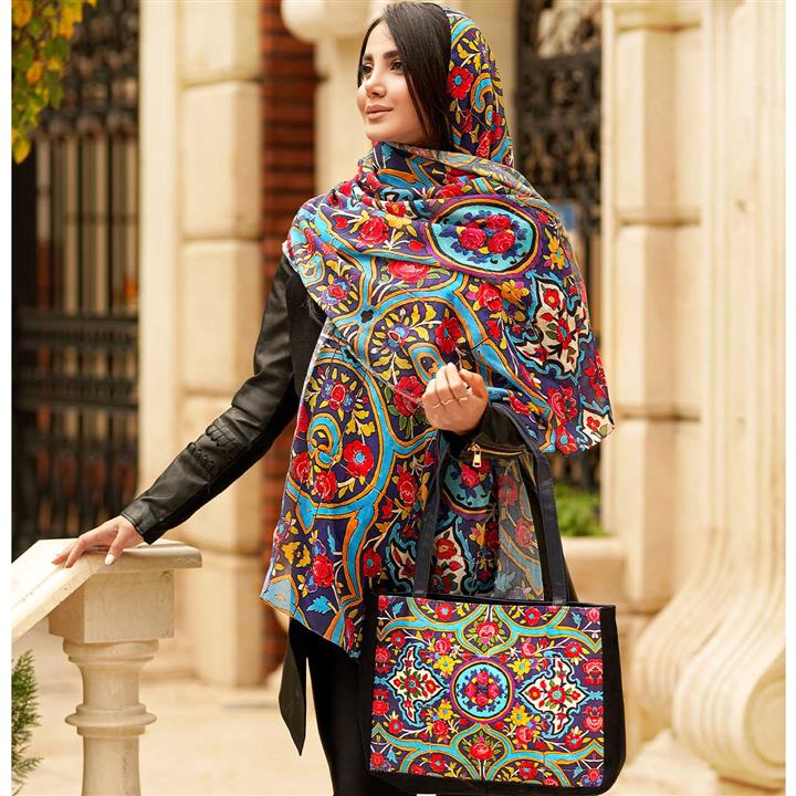 ست کیف و شال زنانه بهار کد ۰۵ Bahar Women Bag and Shawl Set Code 05